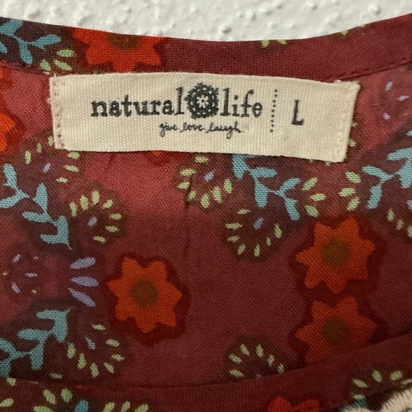 NATURAL LIFE Embroidered Sara Dress - Red Wreath Size Large - Picture 13 of 15